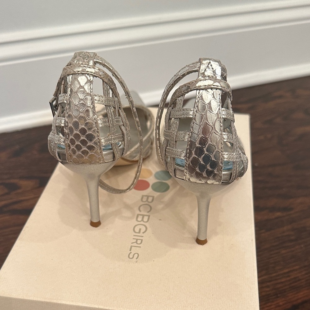 BCBGirls Metallic Silver Heels - Picture 3 of 3